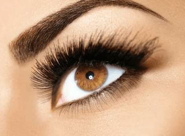 brow and eye with makeup done